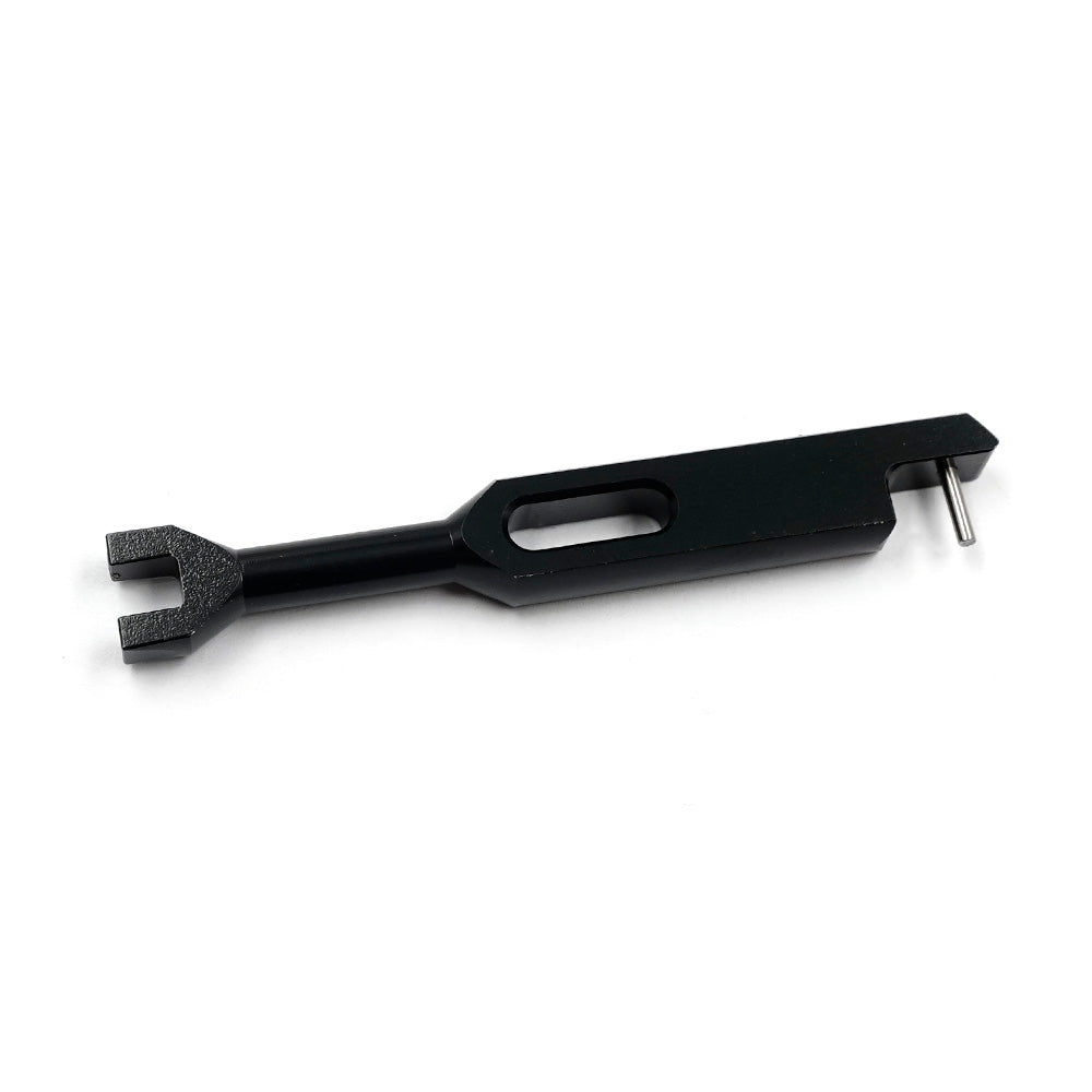 Xpress Turnbuckle Adjustment Tool in black and silver, designed for tightening and adjusting turnbuckles in rigging or cable setups.