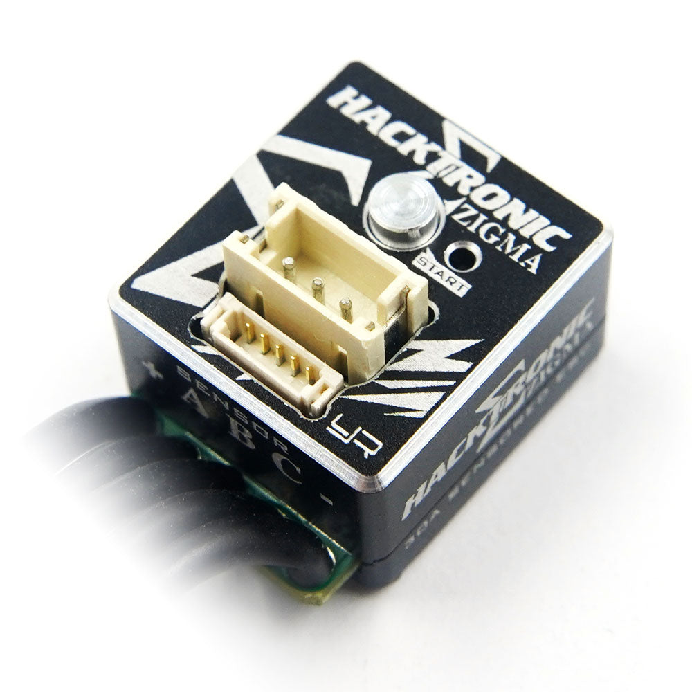 Yeah Racing Hacktronic Zigma 30A sensored brushless ESC with wiring and connectors, designed for RC car electronic speed control.