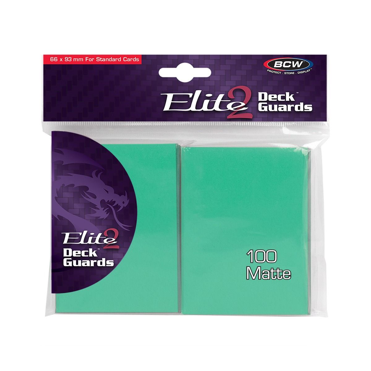 BCW Matte Deck Guards Elite2 anti-glare card protectors with a matte finish, designed for collectible trading cards.