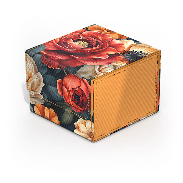 Ultimate Guard Sidewinder 133+ Floral Places III card storage box for trading cards, featuring floral design and secure lid.