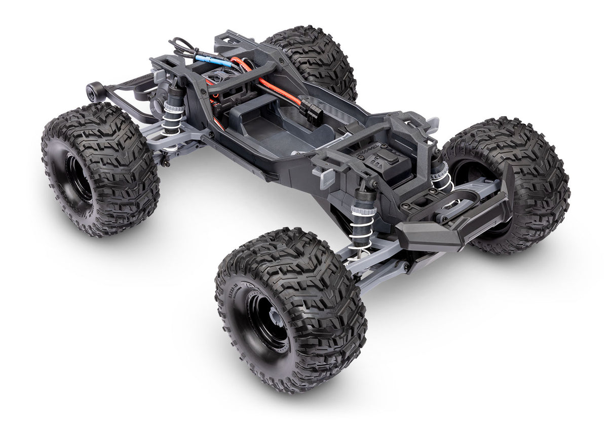Traxxas Stampede 2WD Brushless RC truck with VX3 chassis, shown from a three-quarter angle, highlighting its robust design and off-road tires.