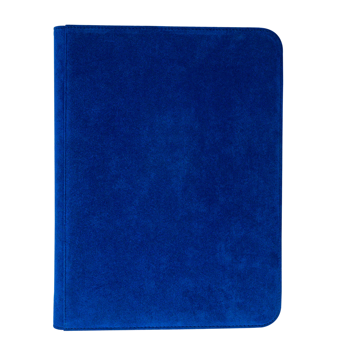Blue Ultra Pro 9-pocket zippered pro binder with vivid deluxe design for storing trading cards or collectibles.