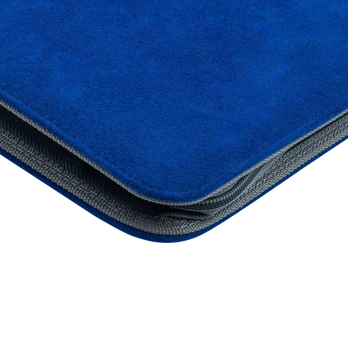 Blue Ultra Pro 9-pocket zippered binder with vivid deluxe design, featuring clear plastic pages for storing collectibles or trading cards.