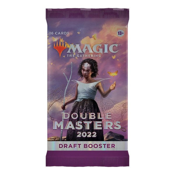MTG Double Masters 2022 booster pack by Wizards of the Coast with colorful Magic: The Gathering card packaging.
