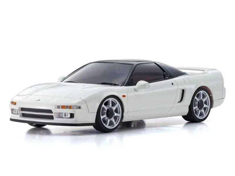 Kyosho Mini-Z ASC Honda NSX RC car part in white, showcasing detailed exterior and branding for Mini-Z RC vehicle upgrades.