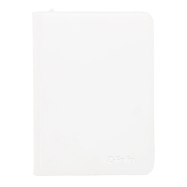 BCW Z-Folio 9-pocket album for storing and displaying collectible cards, with clear plastic pages and black cover.