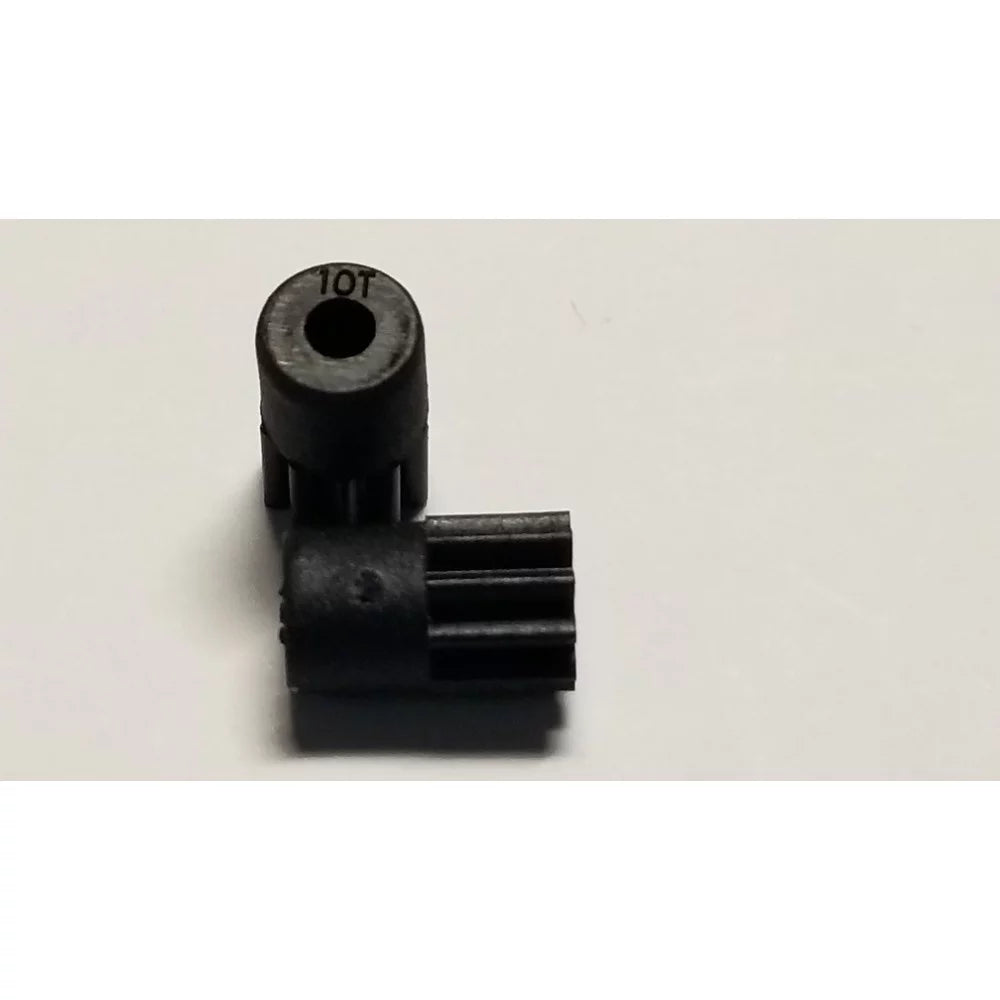 Pair of 64P GL Racing longlife pinion gears, 10-tooth, durable metal gear set for RC cars or models.