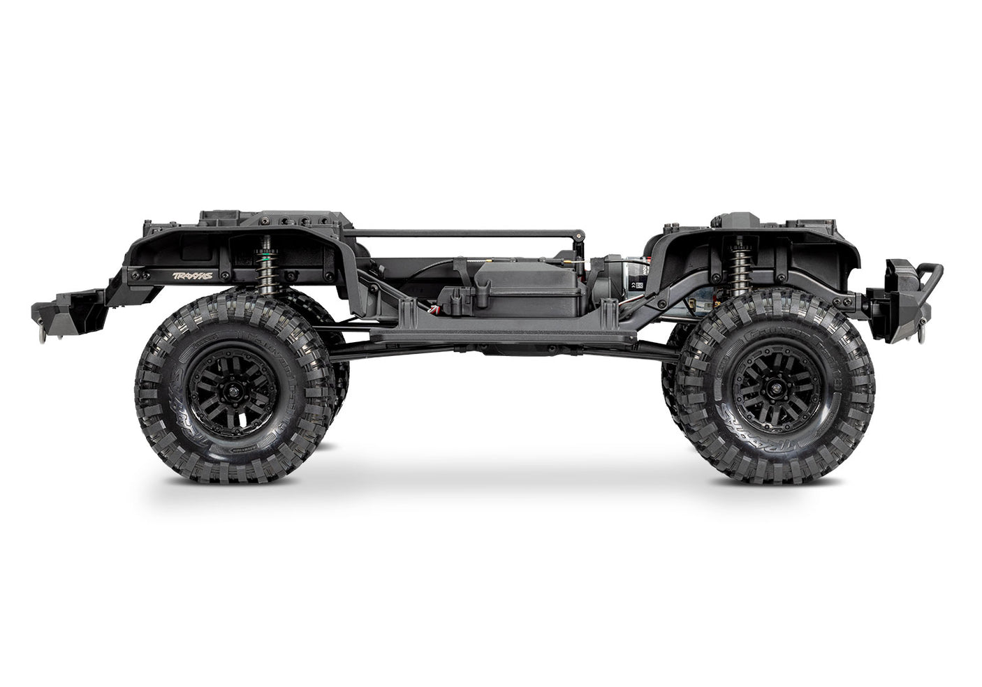 Traxxas TRX-4 Land Rover Defender RC vehicle with clipless side chassis, detailed exterior and rugged off-road design.