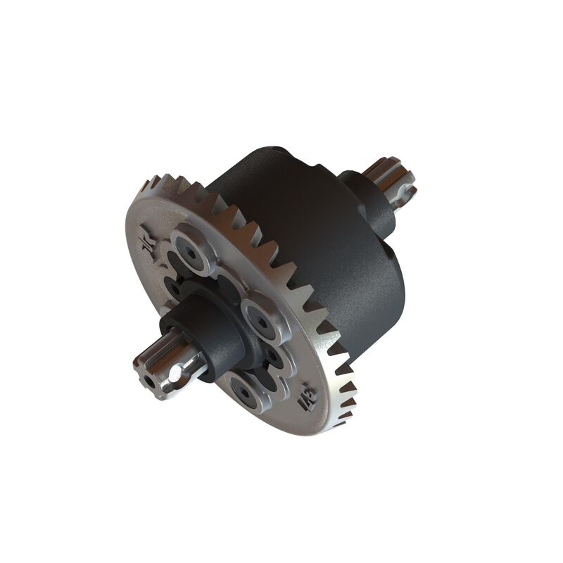 ARRMA metal differential set with 37T and 1.35M gear for RC cars, shown in the image with metal components and gear details.