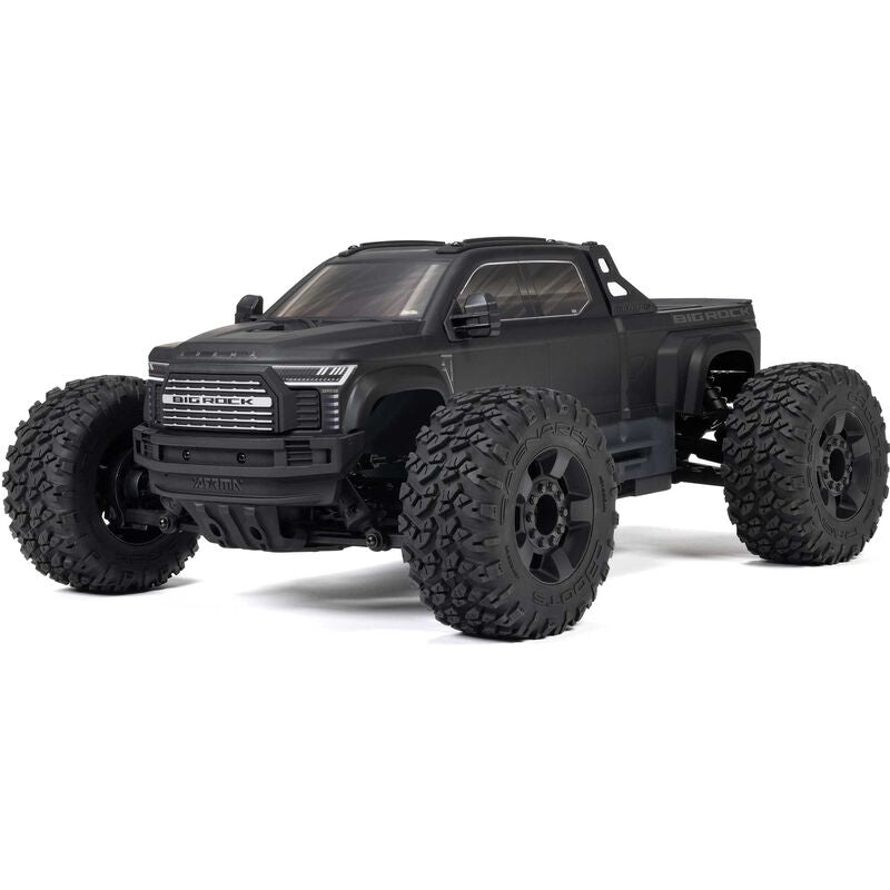 ARRMA 1/10 scale BIG ROCK 223S DSC 4x4 RTR brushless monster truck with rugged tires and detailed body design.