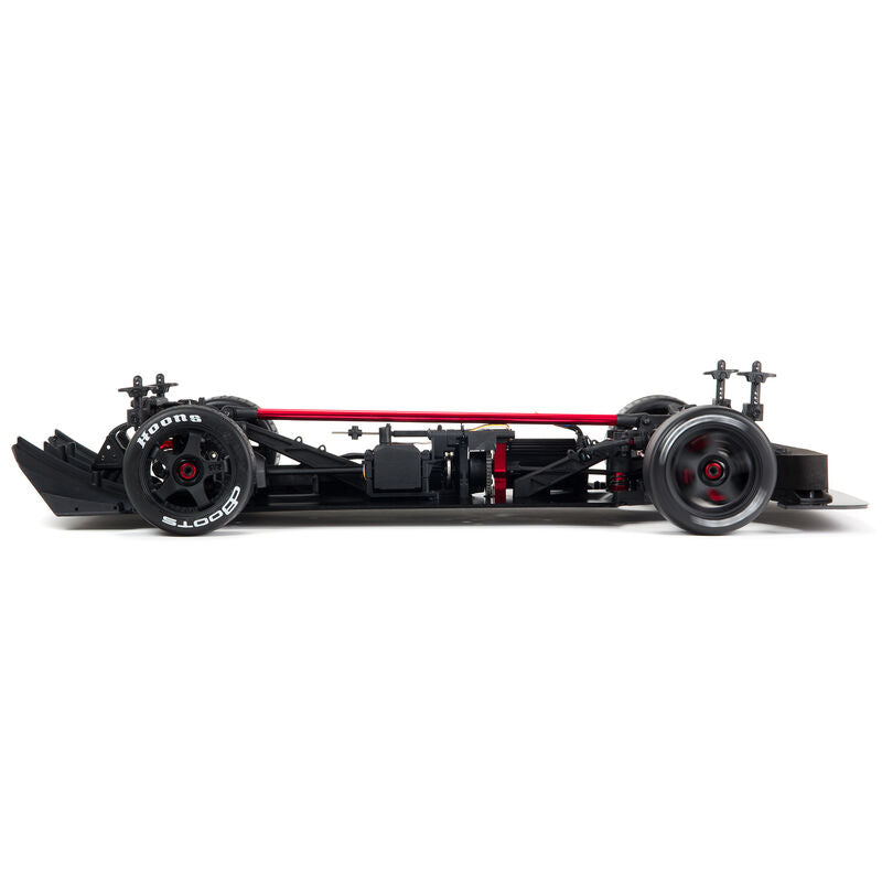 ARRMA 1/7 Infraction 6S AVC 4x4 RTR street basher RC car on a road surface, showcasing its sleek design and off-road tires.
