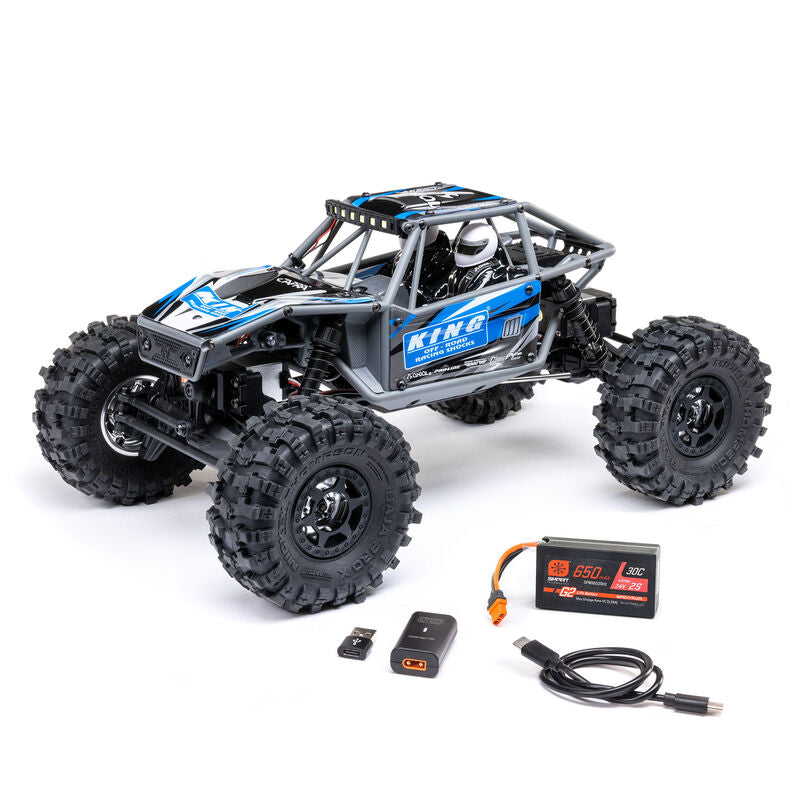 Axial 1/18 scale Capra 4WS 4x4 brushed rock crawler with detailed body and rugged tires, ready for off-road adventures.