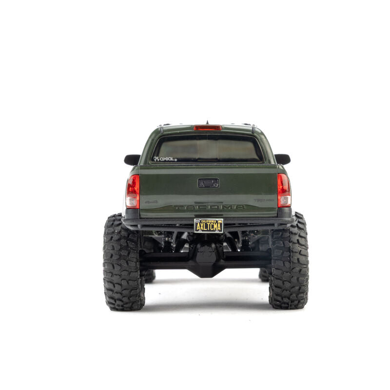 Axial SCX30 Toyota Tacoma TRD Pro 1/30 scale remote control rock crawler on rough terrain