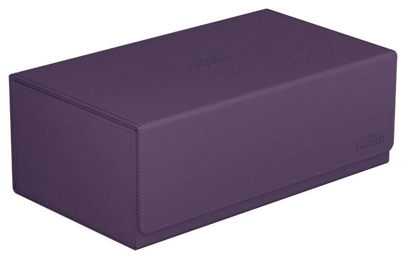 Purple Ultimate Guard Arkhive 800+ XenoSkin monocolor card storage box for trading cards.