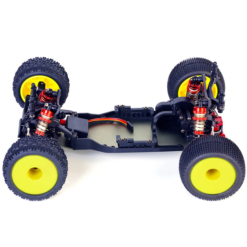 LC Racing BHC-1ST 1/14 scale 2WD stadium truck kit with detailed chassis and components, ready for assembly and racing.