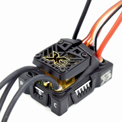 Castle Creations Mamba Micro X2 16.8V WP sensored ESC for RC cars, featuring waterproof design and advanced electronic speed control.