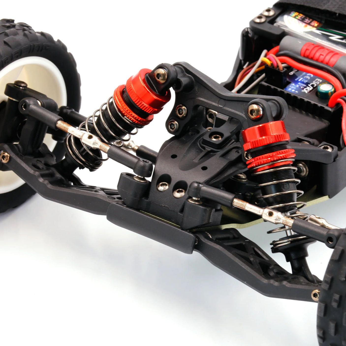 LC Racing BHC-1 1/14 scale 2WD RTR buggy with detailed chassis and vibrant body, ready for off-road racing.