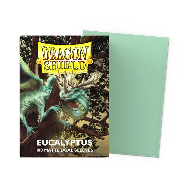 Dragon Shield Eucalyptus dual matte standard card sleeves, protective card game accessories with a sleek finish.