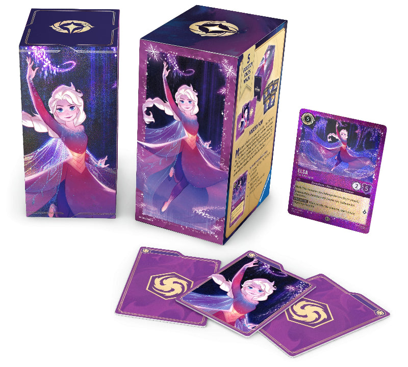 Lorcana TCG Fabled Gift Set featuring collectible cards, themed packaging, and exclusive card accessories for Disney card game fans.