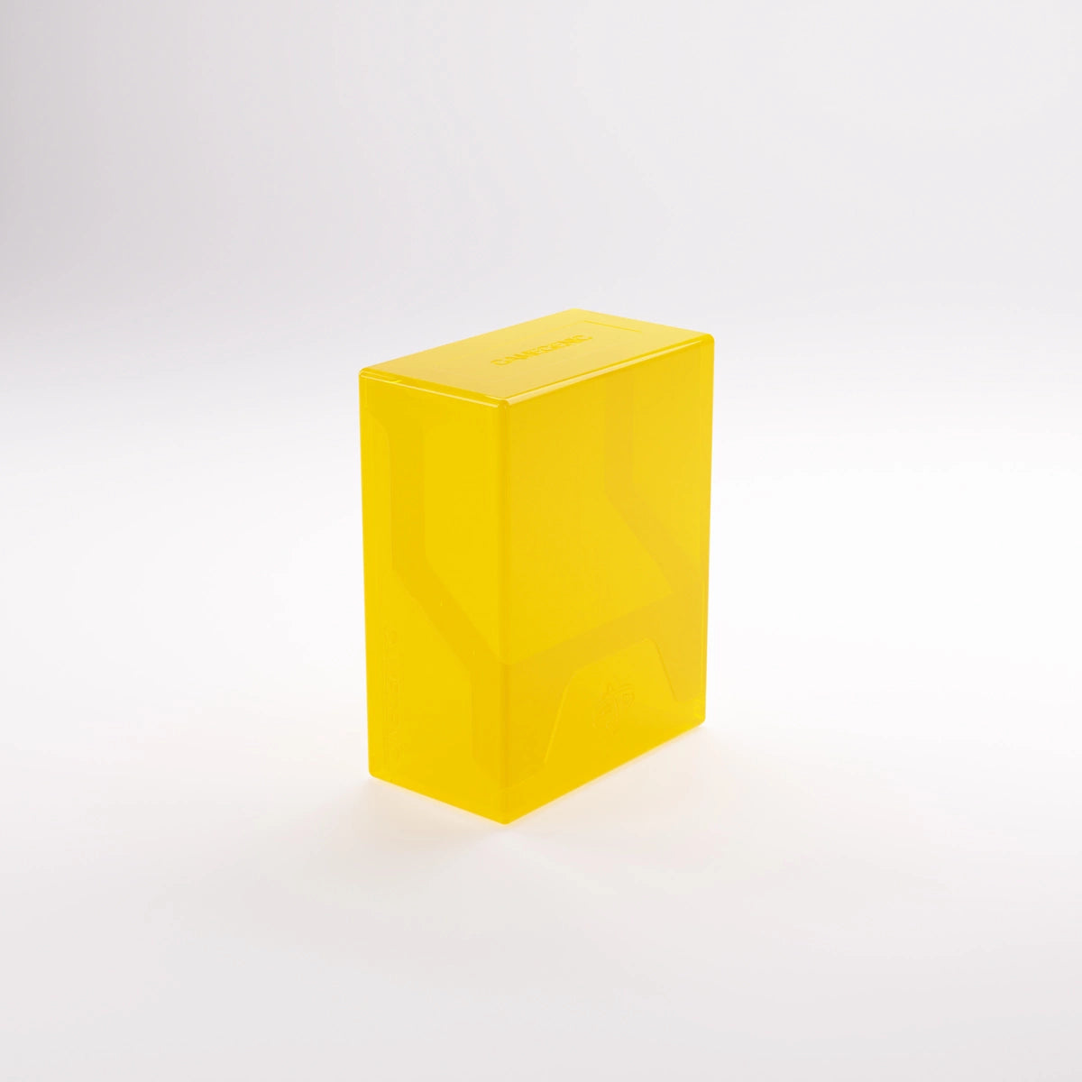 Yellow Gamegenic Bastion 50+ XL TCG binder with reinforced edges for organizing trading cards.