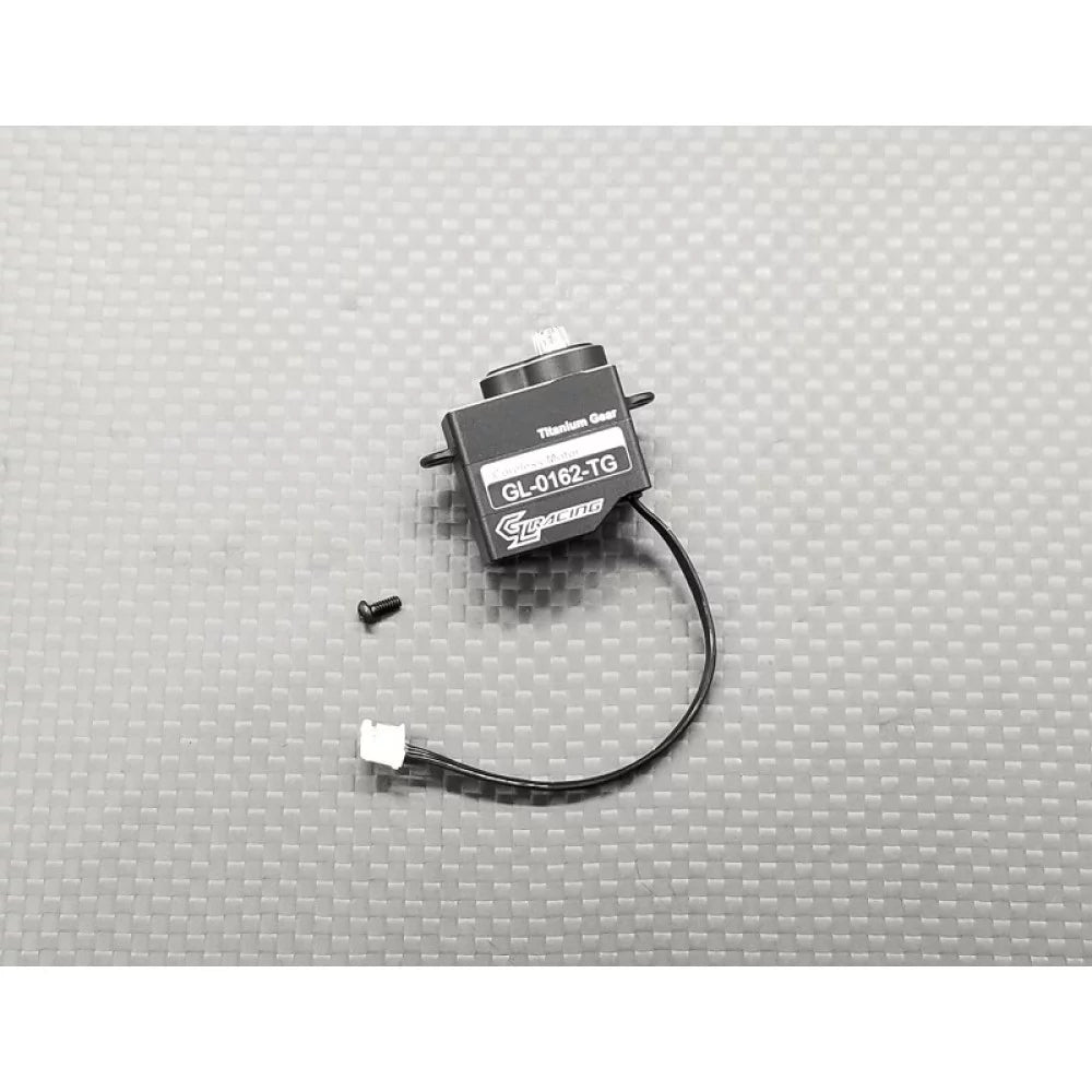 Titanium gear servo for RC cars by GL Racing, model GL-0162-TG, with durable metal construction and precise control.