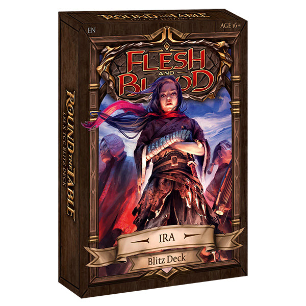 Flesh and Blood Round the Table TCC x LSS Blitz Deck Collection collectible trading card featuring Ira from Legends Story Studios.