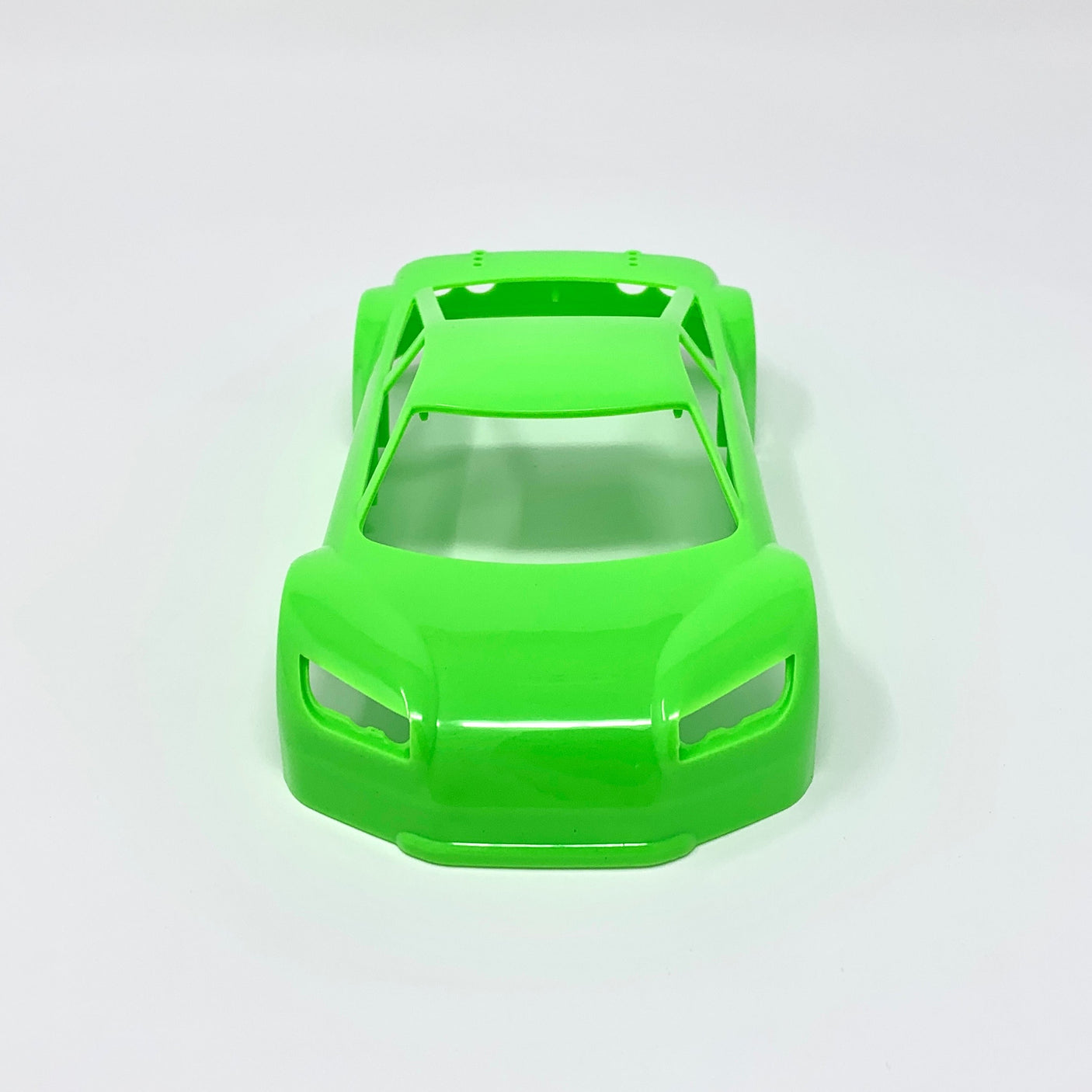 Jomurema GT01 car body in neon green, featuring sleek aerodynamic design and vibrant color, for custom vehicle modification.