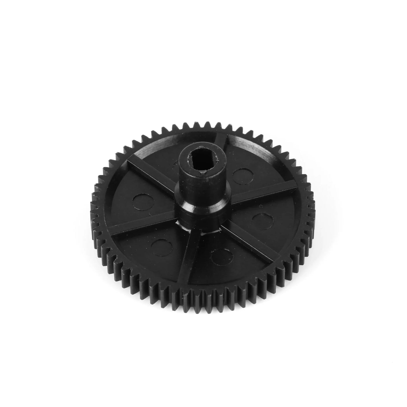 LC Racing L5022 60T direct drive spur gear for RC cars, showing a close-up of the metal gear with gear teeth visible.