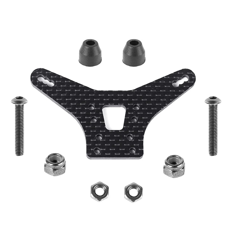 LC Racing L5030 carbon fiber rear shock tower for BHC-1 remote control car, featuring lightweight, durable construction.