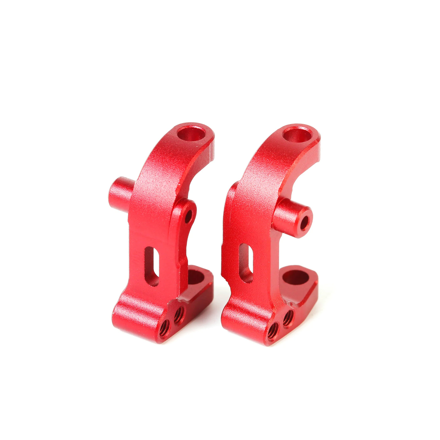 LC Racing L5032 aluminum caster blocks showing shiny metallic components for RC car upgrades.