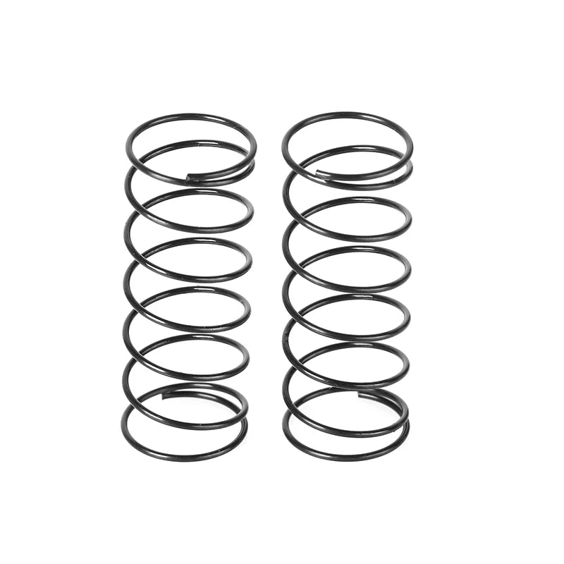 LC Racing L5057 rear shock springs for L40, 6T, 0.9D RC car, showing two black coil springs on a white background.
