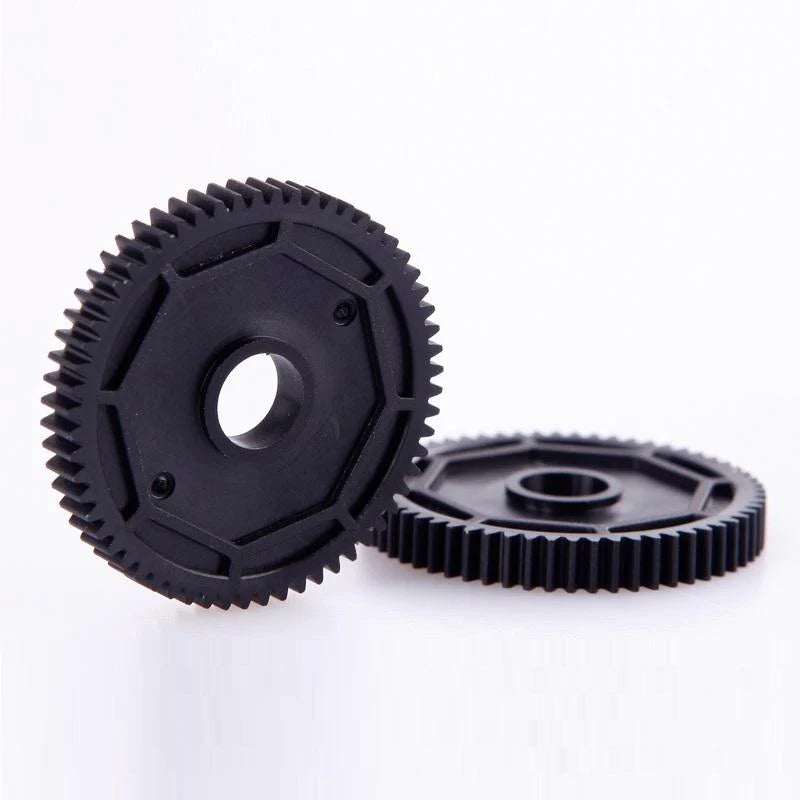 LC Racing L6005 Slipper Spur Gear 60T, metal gear with gear teeth and mounting holes, used in RC car drivetrain.