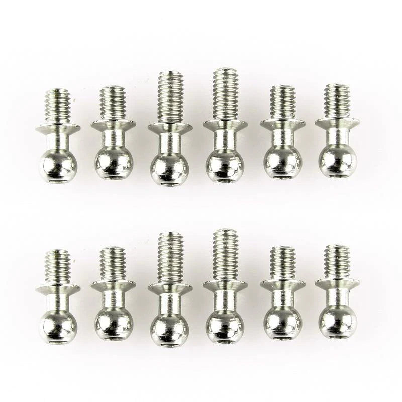 LC Racing L6031 ball stud set with multiple metal ball studs on a white background for RC car assembly.