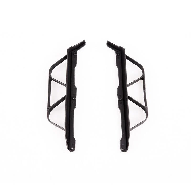 LC Racing L6035 225mm wheelbase chassis side guard set shown in black with detailed design for RC car protection.