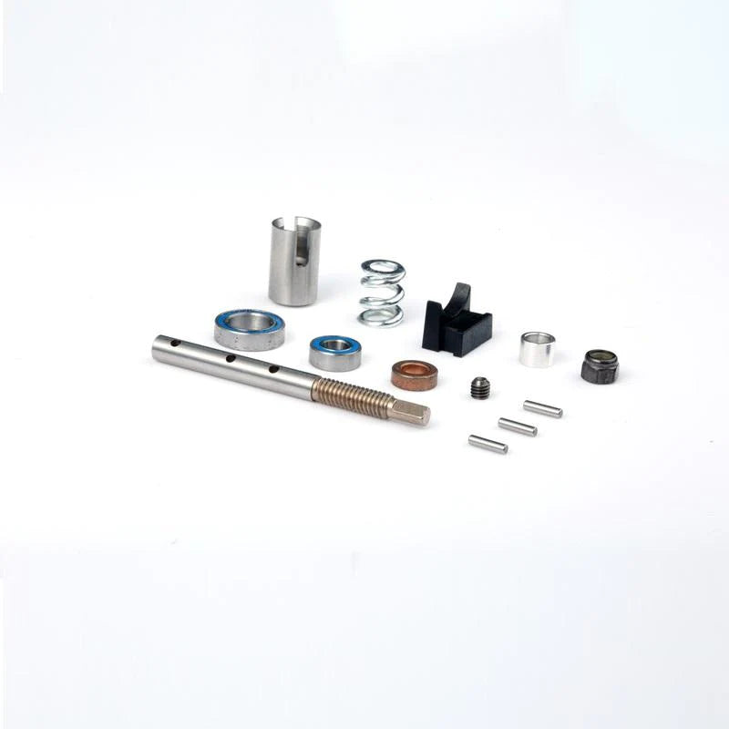 LC Racing L6101 slipper spring and shaft set shown in the image with metal springs and precision shafts for RC car upgrades.