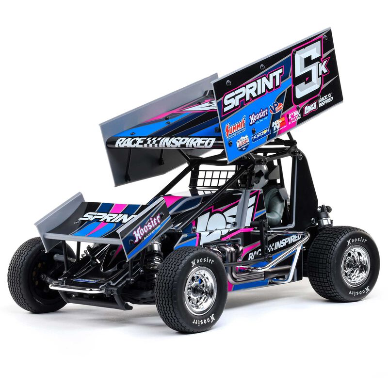 Losi 1/10 scale 22S Sprint 2WD RTR RC car with sleek body and detailed design, ready for off-road racing.