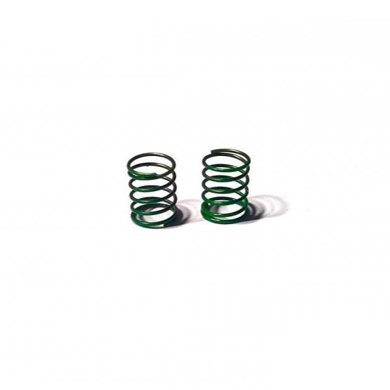 Atomic RC MRX vertical side spring for RC cars, showing the black spring with metal coil and mounting components.