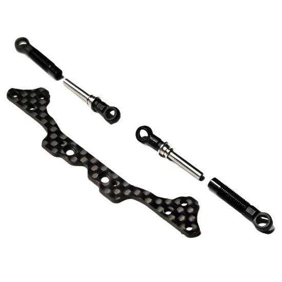 Atomic RC MRX long side horizontal shock absorber for remote control cars, showcasing its sleek design and mounting points.