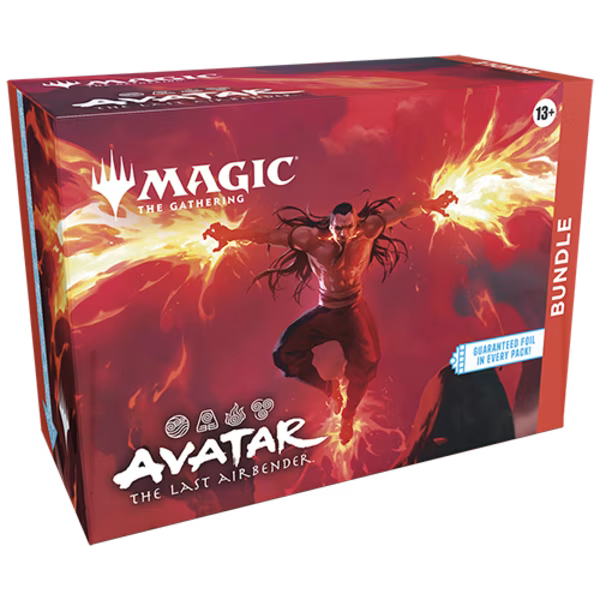 Avatar The Last Airbender themed Magic: The Gathering bundle with cards and accessories from Wizards of the Coast.