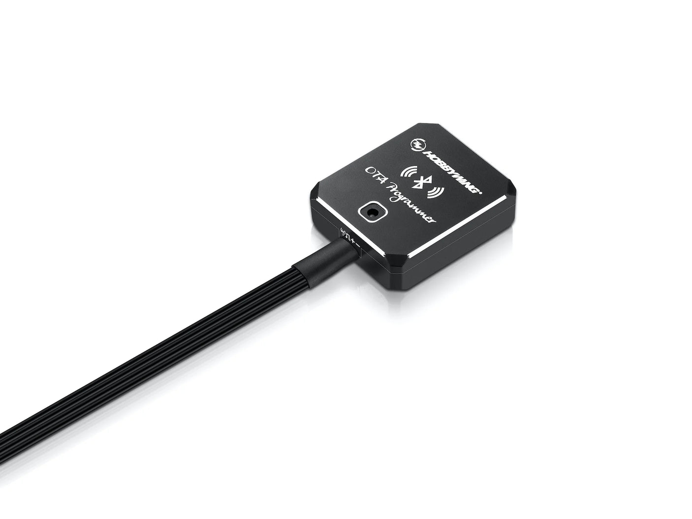 Hobbywing RC car OTA programmer device showing front view, used for updating and configuring hobby RC car electronics.