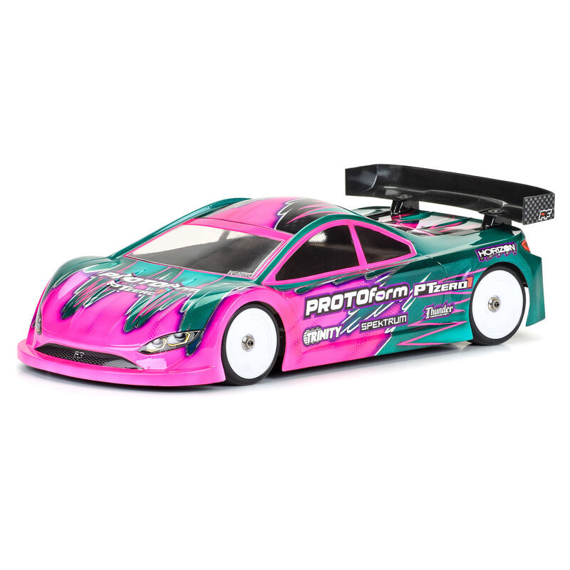 Proline PTzero1 lightweight clear body shell for RC cars, 0.65mm thick, shown on a white background.