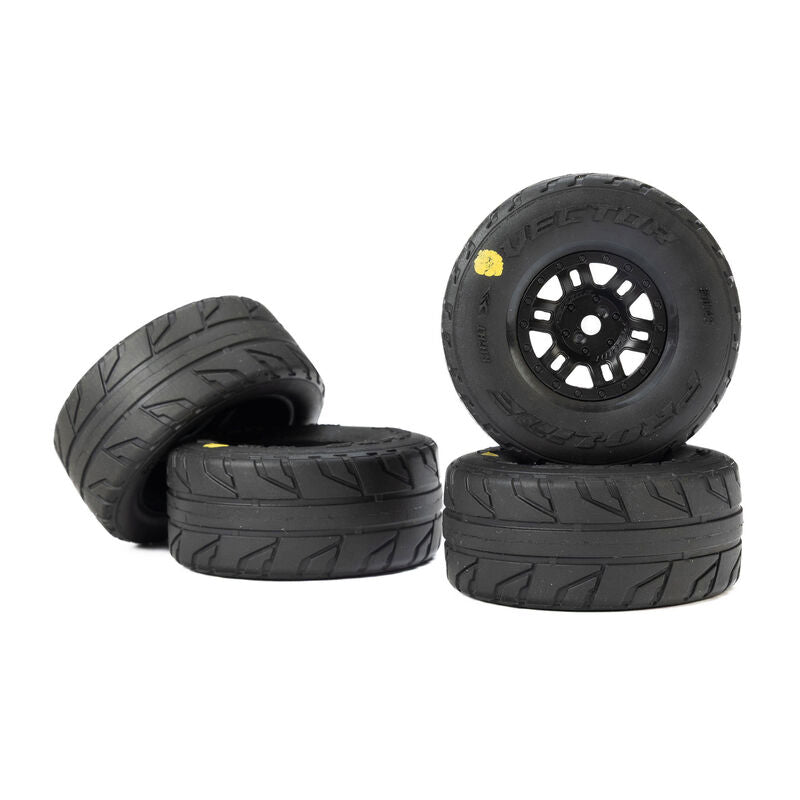 Set of four Proline 1/16 Vector front and rear tires for Mojave GROM RC truck, with detailed tread pattern.