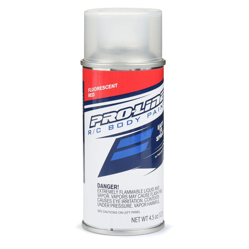 Proline 4.5oz fluorescent spray paint can with bright yellow cap and label, ready for vibrant graffiti or craft projects.