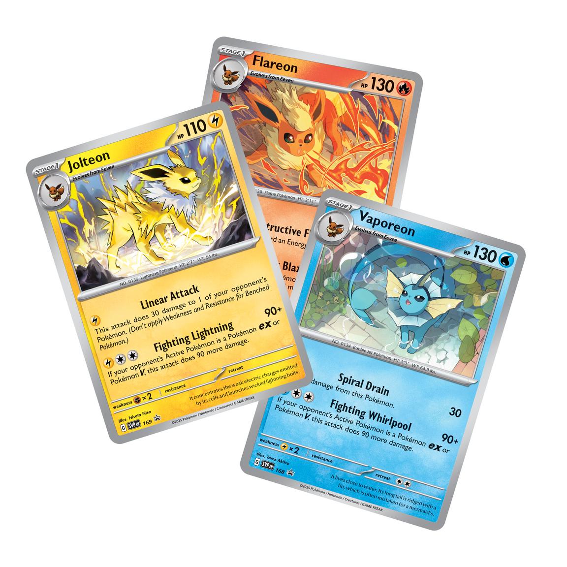 Pokémon TCG Prismatic Evolutions Poster Collection featuring colorful artwork of various Pokémon cards and characters.