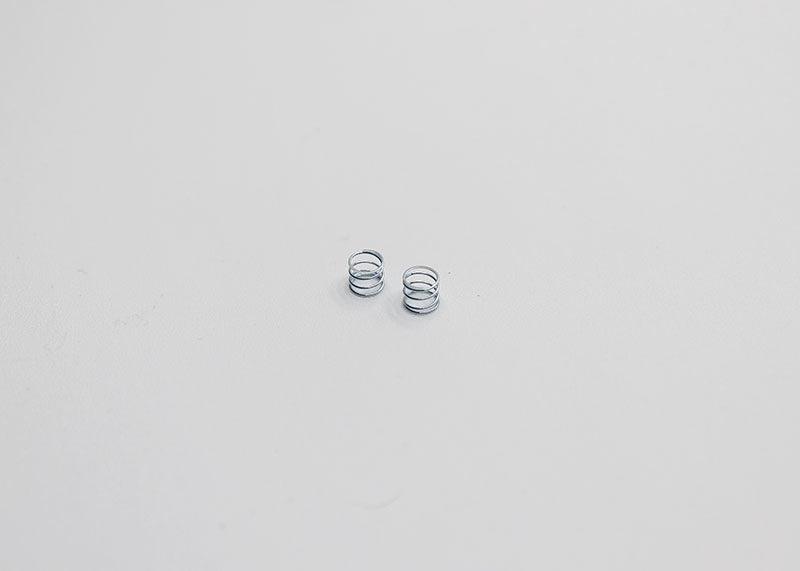 Reflex Racing RX28A-17-HS Hard Kiss Front Springs V2 for RC car, blue and silver coil springs with precise modeling.