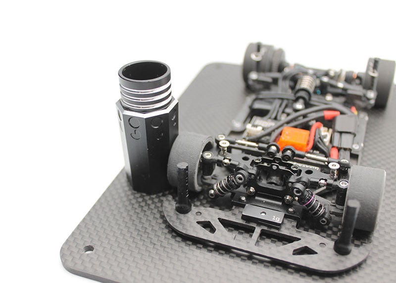 Reflex Racing RX28A-31 camber gauge for RC car parts, showing precision measuring tool with digital display and calibration features.