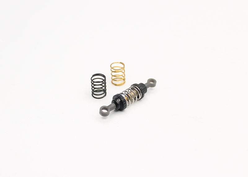 Reflex Racing RX28A-33 aluminum main damper for RC cars, showing a sleek metal shock absorber component.