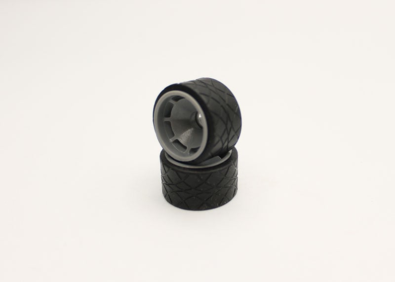 Reflex Racing RX603-30 14mm radial tire with 30° tread for RC car racing, showcasing the tire's tread pattern and sidewall.
