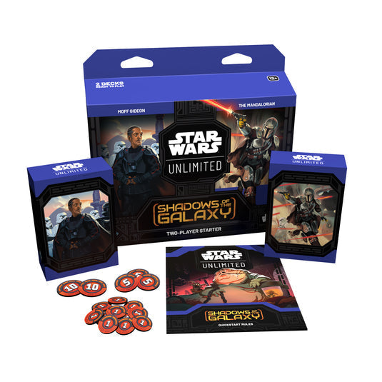 Star Wars Shadows of the Galaxy two-player starter decks by Fantasy Flight Games, featuring collectible card game artwork.