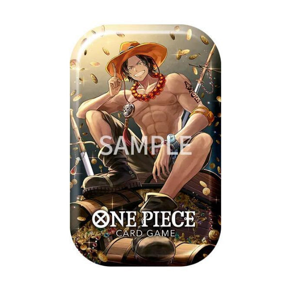 Bandai One Piece TCG Tin Pack Set Vol. 2 featuring Ace with collectible cards and packaging in a metal tin.